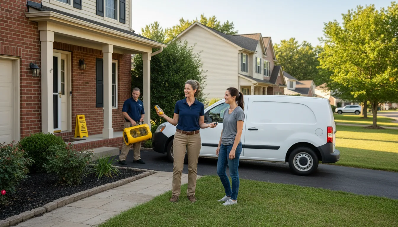Water restoration image for Dehumidification And Cleanup Services in Blue Rock, OH